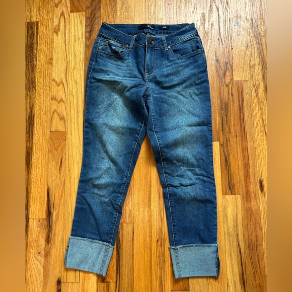 1822 Denim Dark Blue Ankle Jeans - Picture 1 of 3